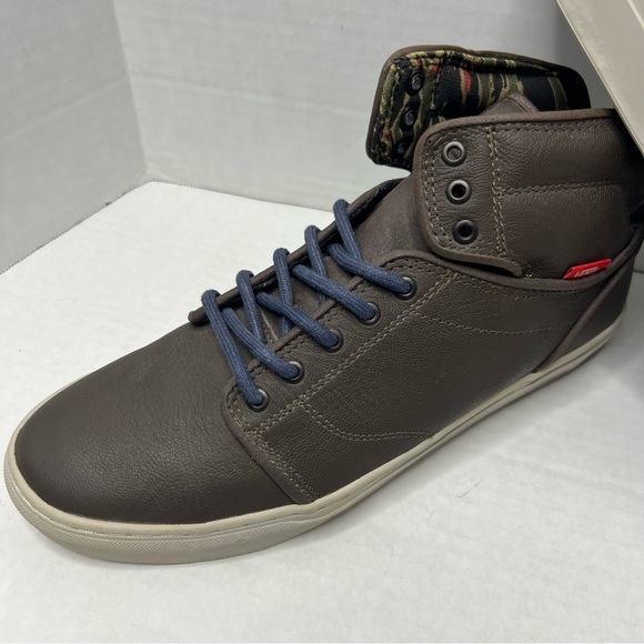 Vans Mens Leather OTW Collection High Top Skateboard Sneakers Brown TC8G Sz 10. - Picture 3 of 8
